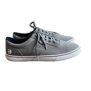 ETNIES SKATER LOW LACE-UP CANVAS SKATEBOARD SNEAKERS MEN SHOES GREY SZ 12